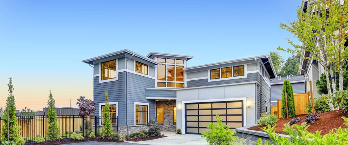 Modern garage door installation