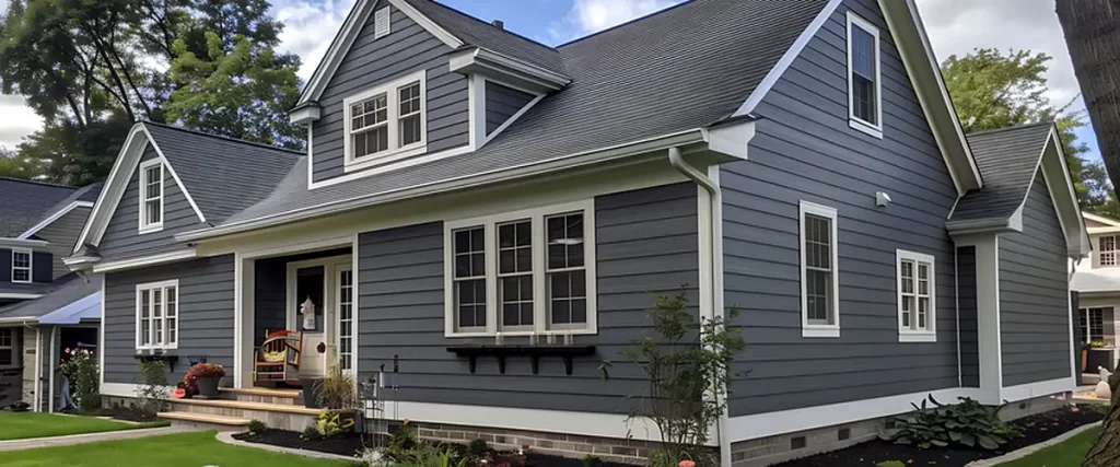 carps-complete-exterior-siding-omaha-ne-siding-gray-house-with-professional-grade-siding-white-trim-landscaped-garden-and-porch