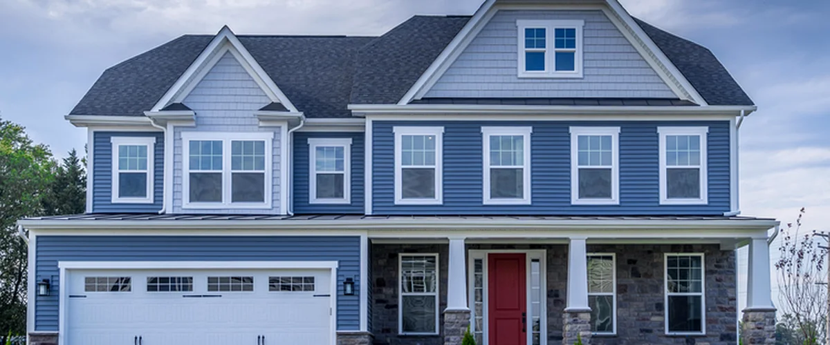 siding installation gretna ne siding two story house with professional blue vinyl siding red door white trim